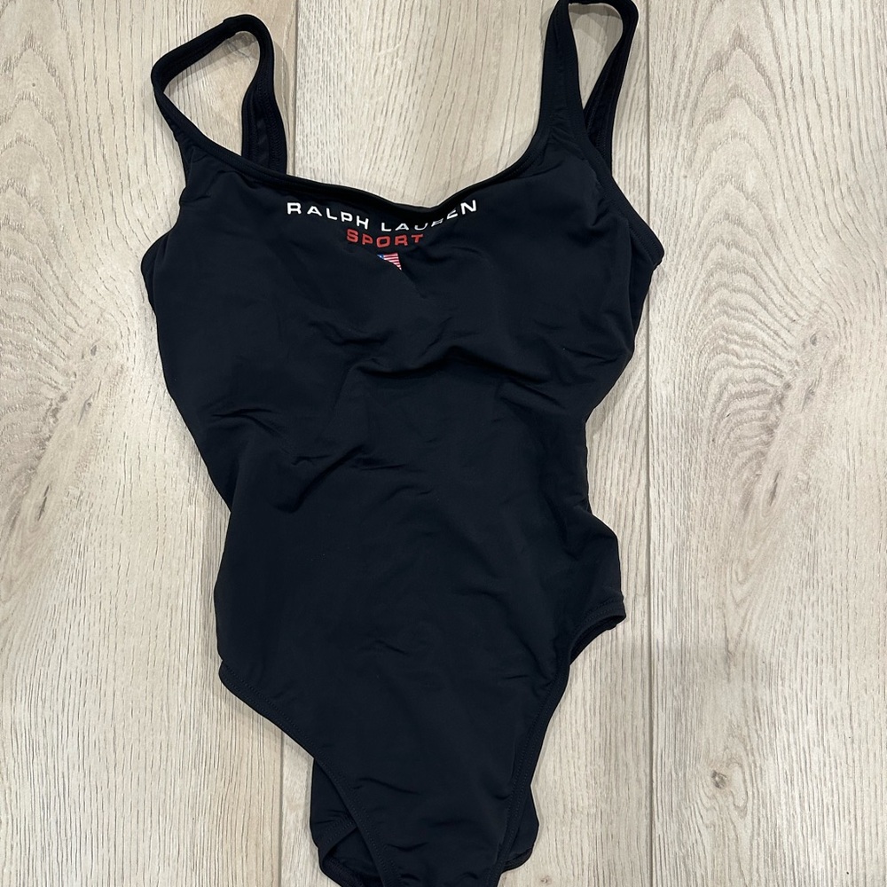 Ralph Lauren Sport Black One-Piece Swimsuit